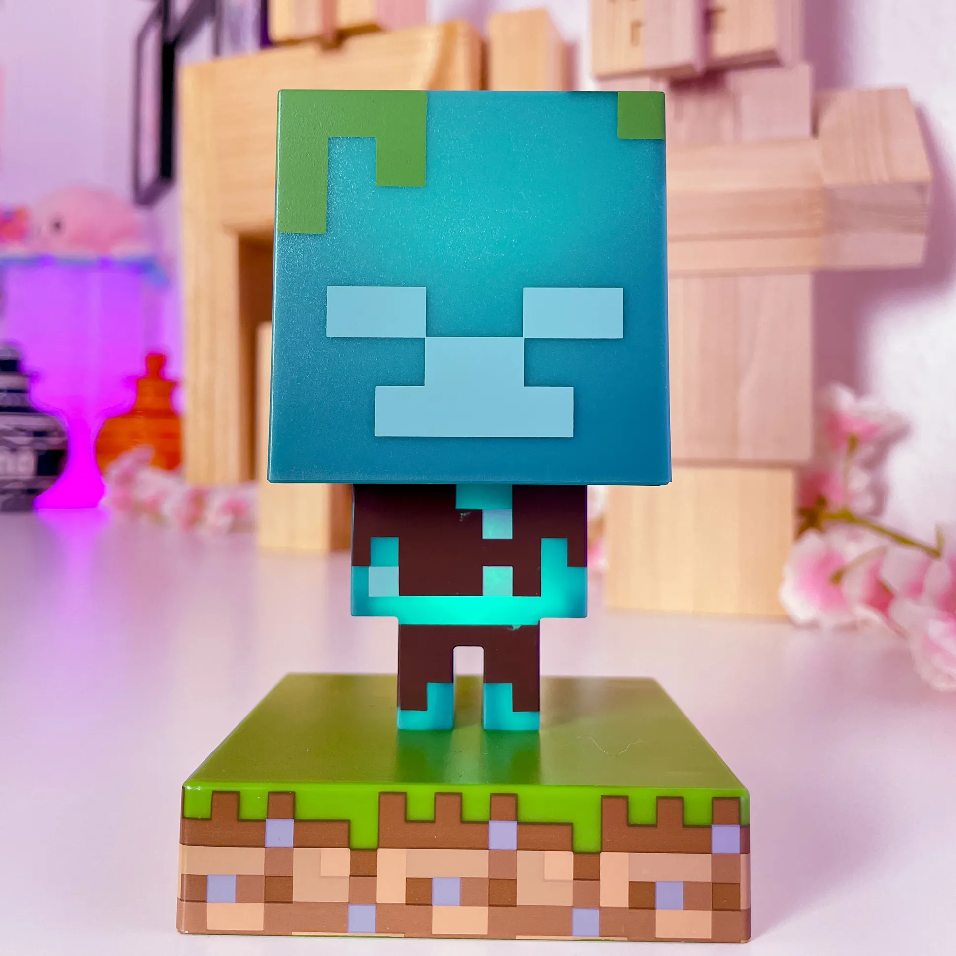Minecraft - Verdronken Zombie 3D Tafellamp