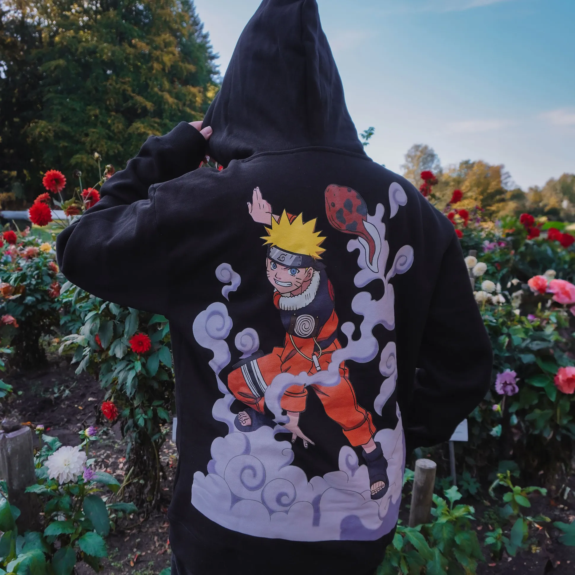 Naruto Oversize Hoodie Zwart