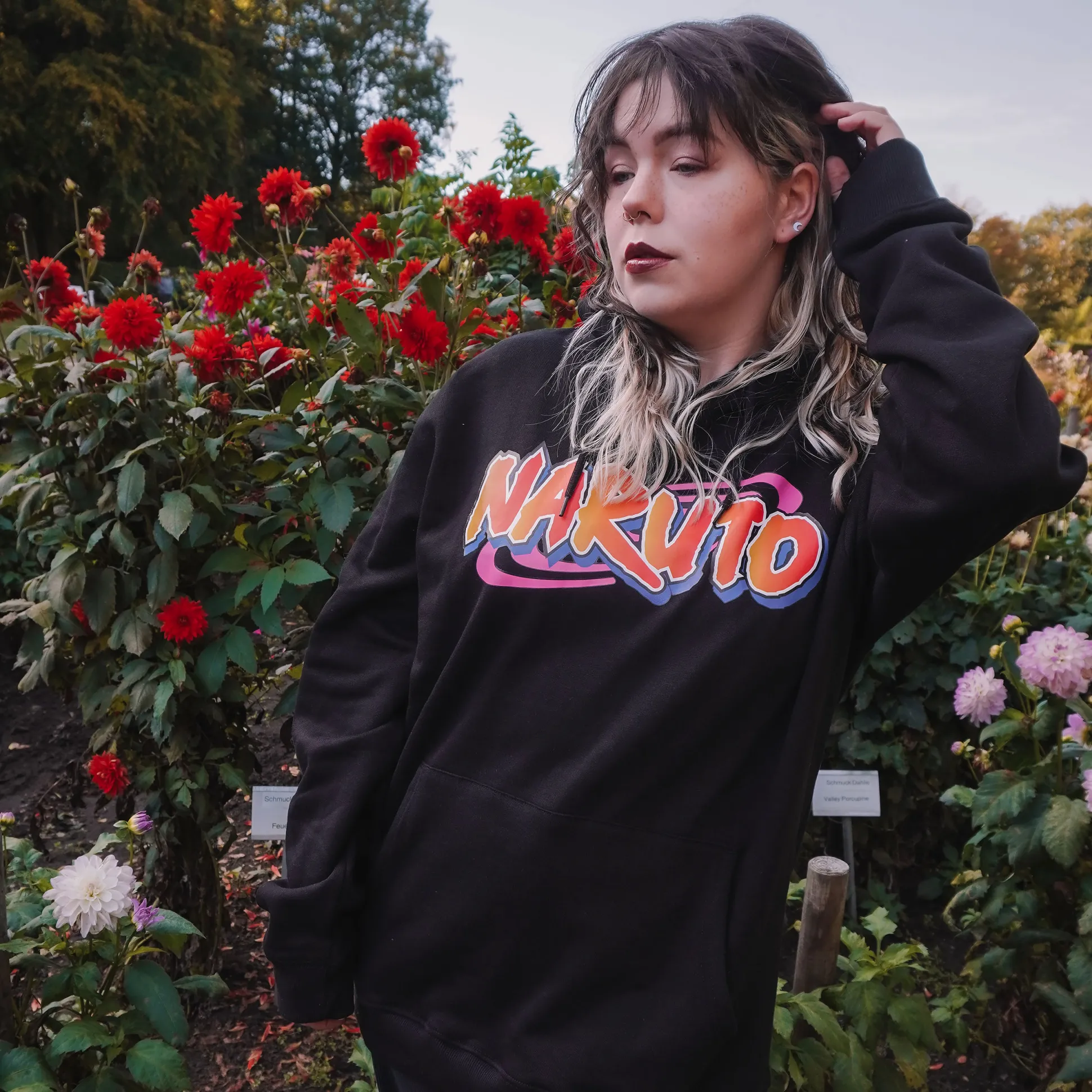 Naruto Oversize Hoodie Zwart