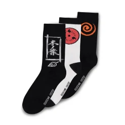 Naruto Shippuden - Sasuke Symbool Sokken Set van 3