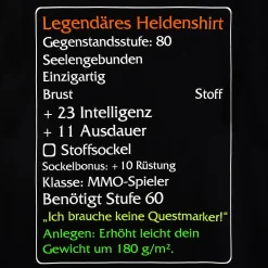 Niveau-60-Item Legendarische Helden Klassiek T-Shirt Zwart
