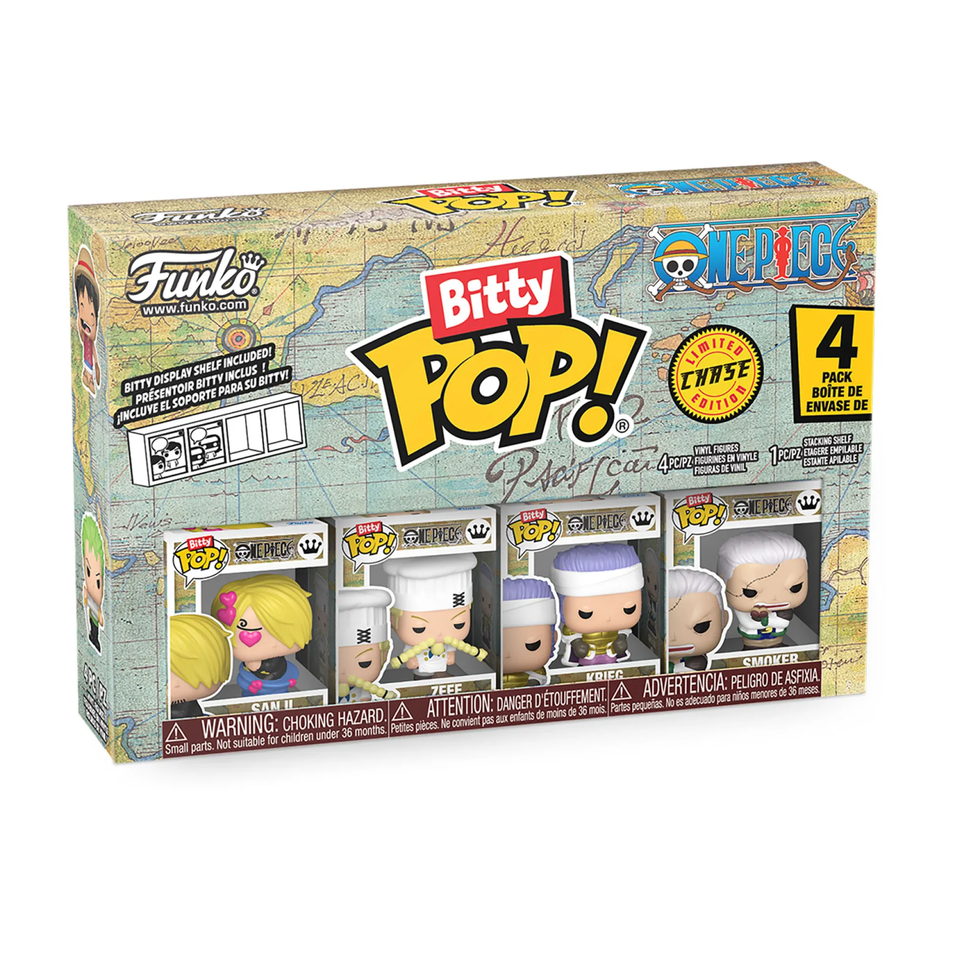 One Piece - Funko Bitty Pop 4-delige figuurset Serie 3
