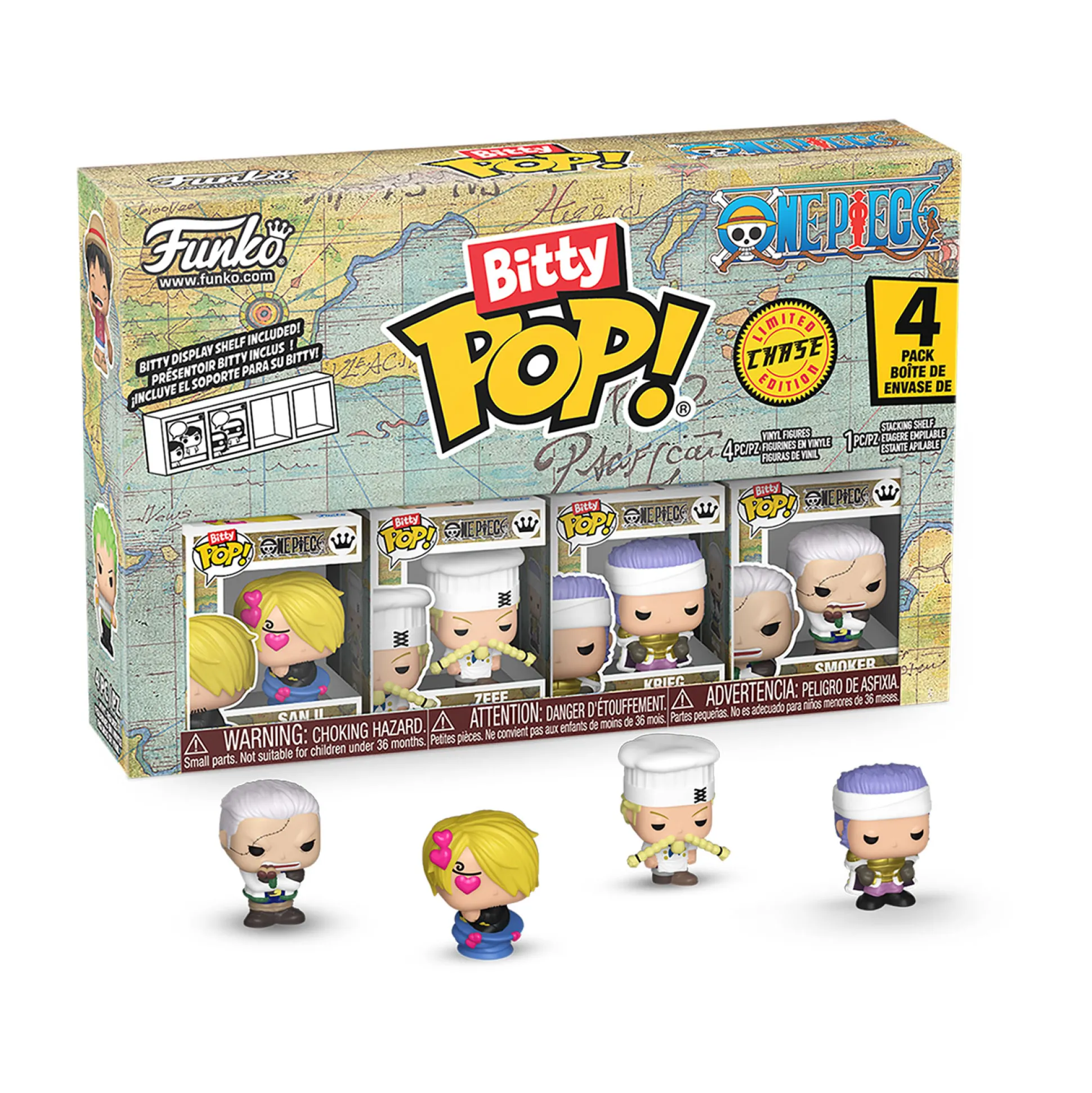 One Piece - Funko Bitty Pop 4-delige figuurset Serie 3