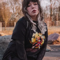 One Piece - Luffy Aanval T-Shirt Zwart