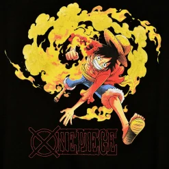 One Piece - Luffy Aanval T-Shirt Zwart