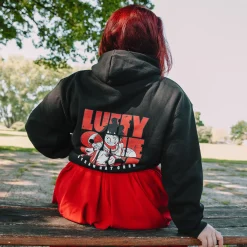 One Piece - Luffy Straw Hat Crew hoodie zwart