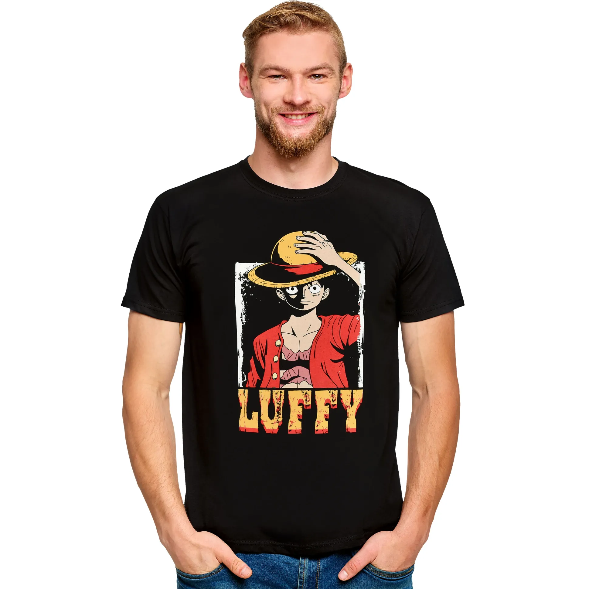 One Piece - Luffy T-shirt zwart