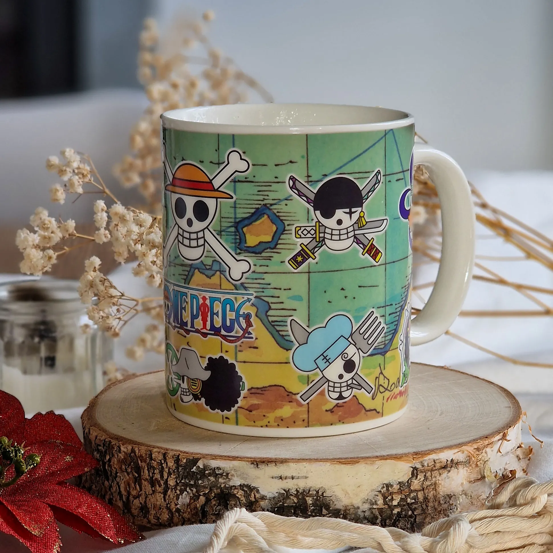 One Piece - South Blue Map Warmte-effect Mok