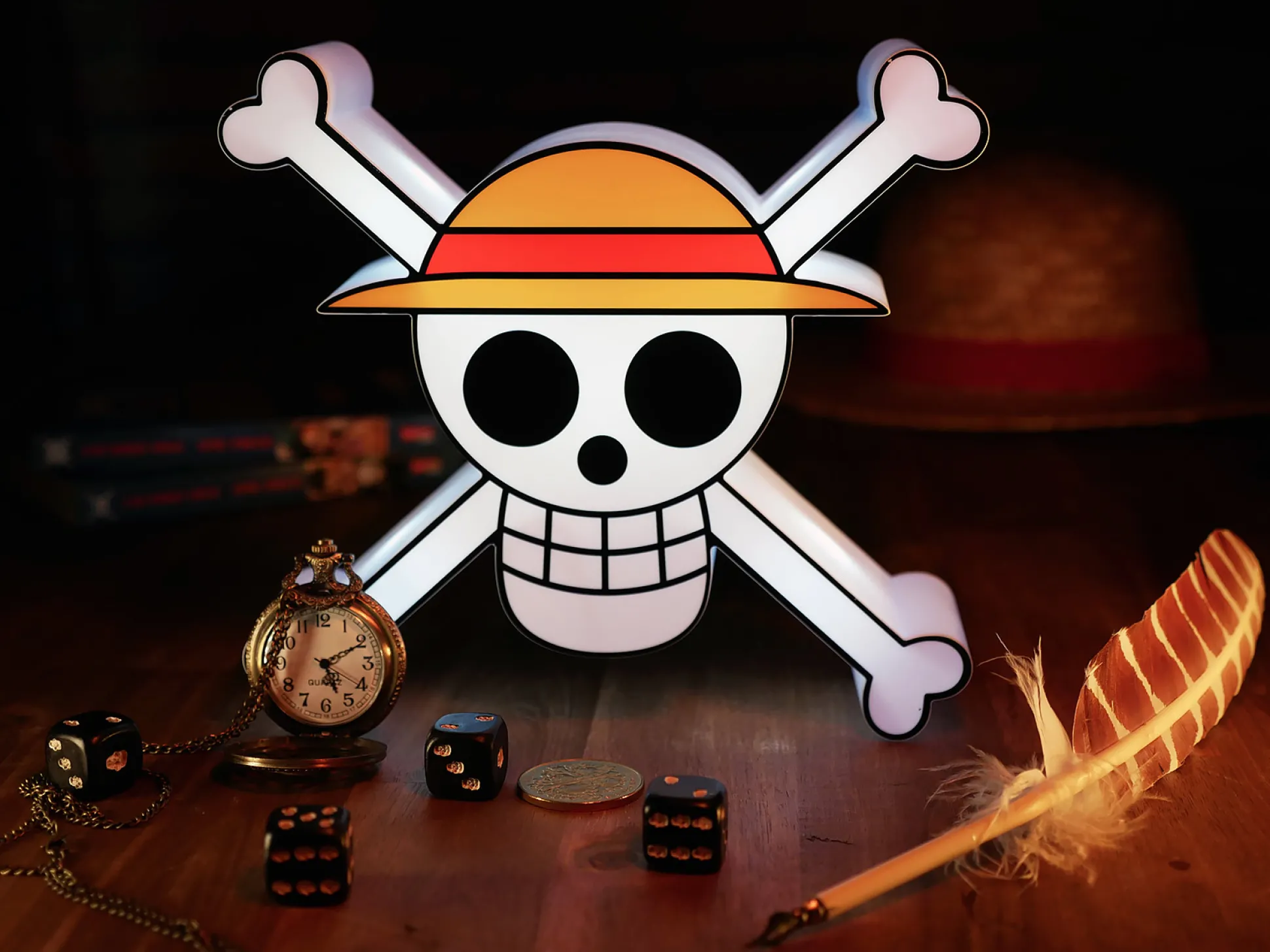 One Piece - Strohoed Bemanning Skull Tafellamp