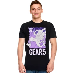 One Piece: Gear 5 - Monkey D. Luffy T-shirt zwart