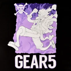 One Piece: Gear 5 - Monkey D. Luffy T-shirt zwart