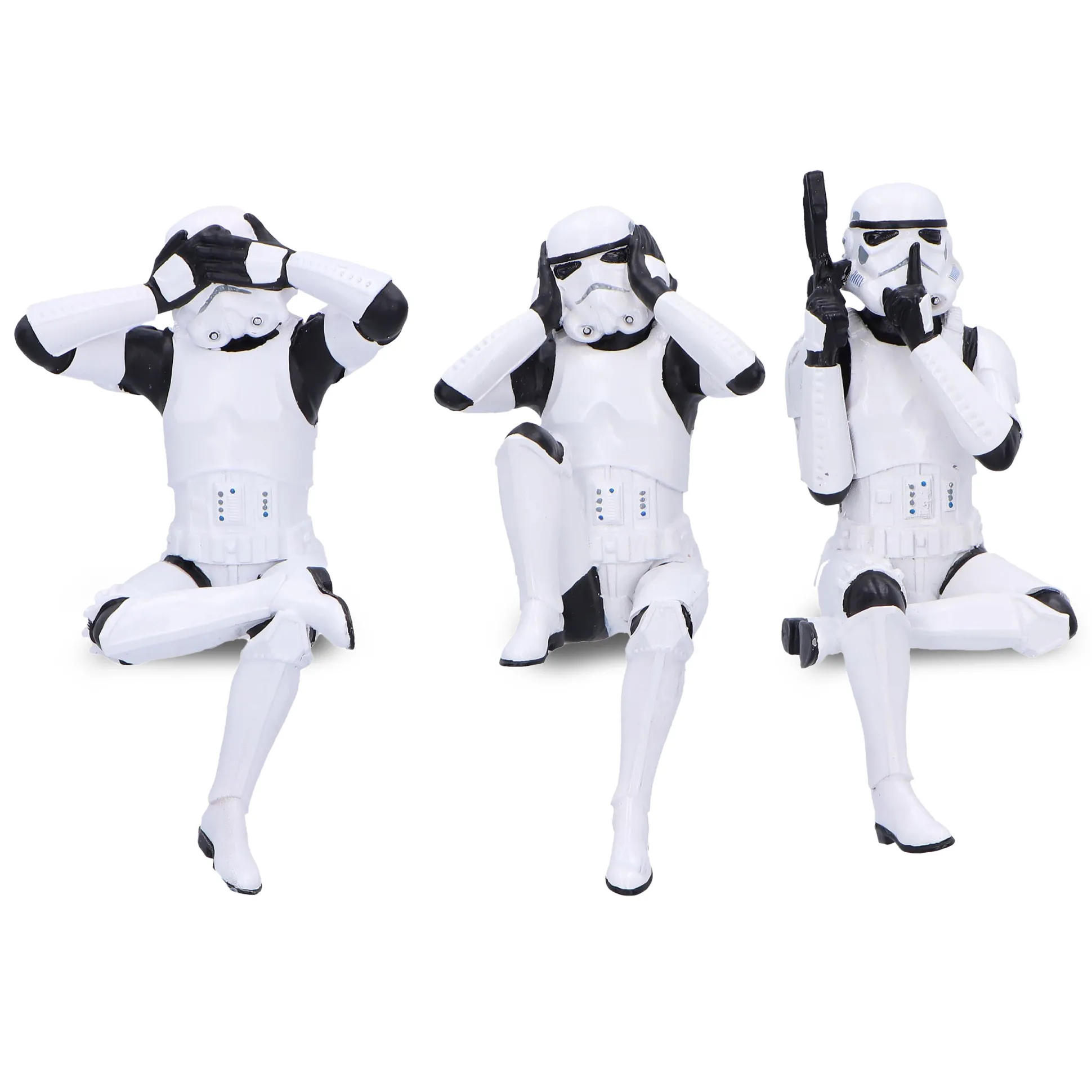 Original Stormtrooper Don't See Hear Speak Figuren Set Zittend