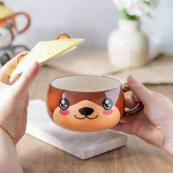 Otter Kawaii Beker met Deksel voor Anime Fans