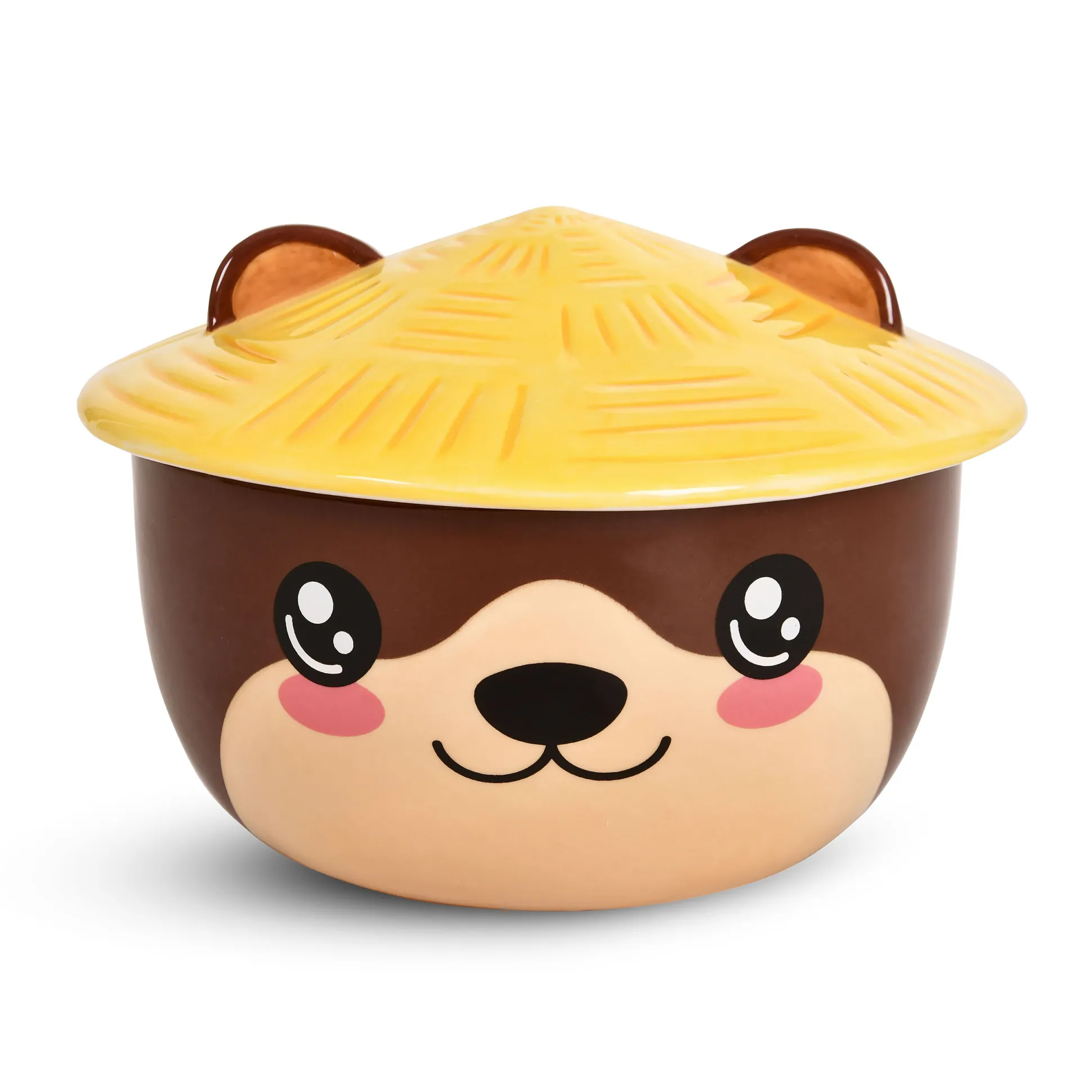 Otter Kawaii Kom met Deksel voor Anime Fans