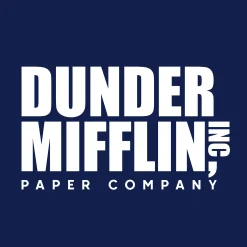 Papierbedrijf Logo T-shirt voor The Office Fans blauw