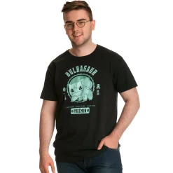 Pokemon - Bulbasaur College T-shirt zwart