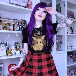 Pokemon - Eevee College T-Shirt Zwart