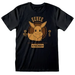 Pokemon - Eevee College T-Shirt Zwart