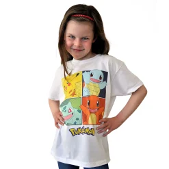 Pokemon - Kanto Starter Kinder T-shirt Wit
