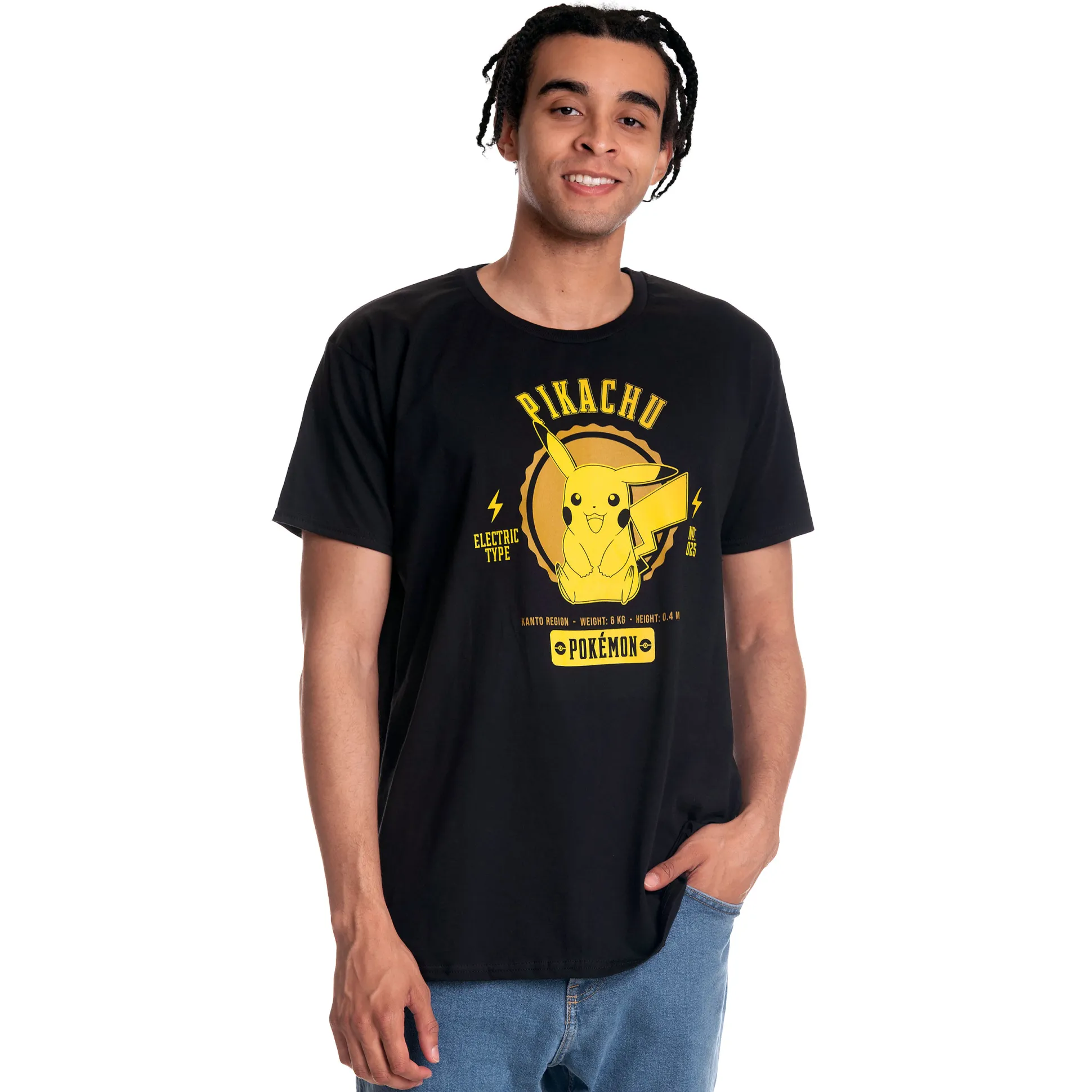 Pokemon - Pikachu College T-shirt Zwart