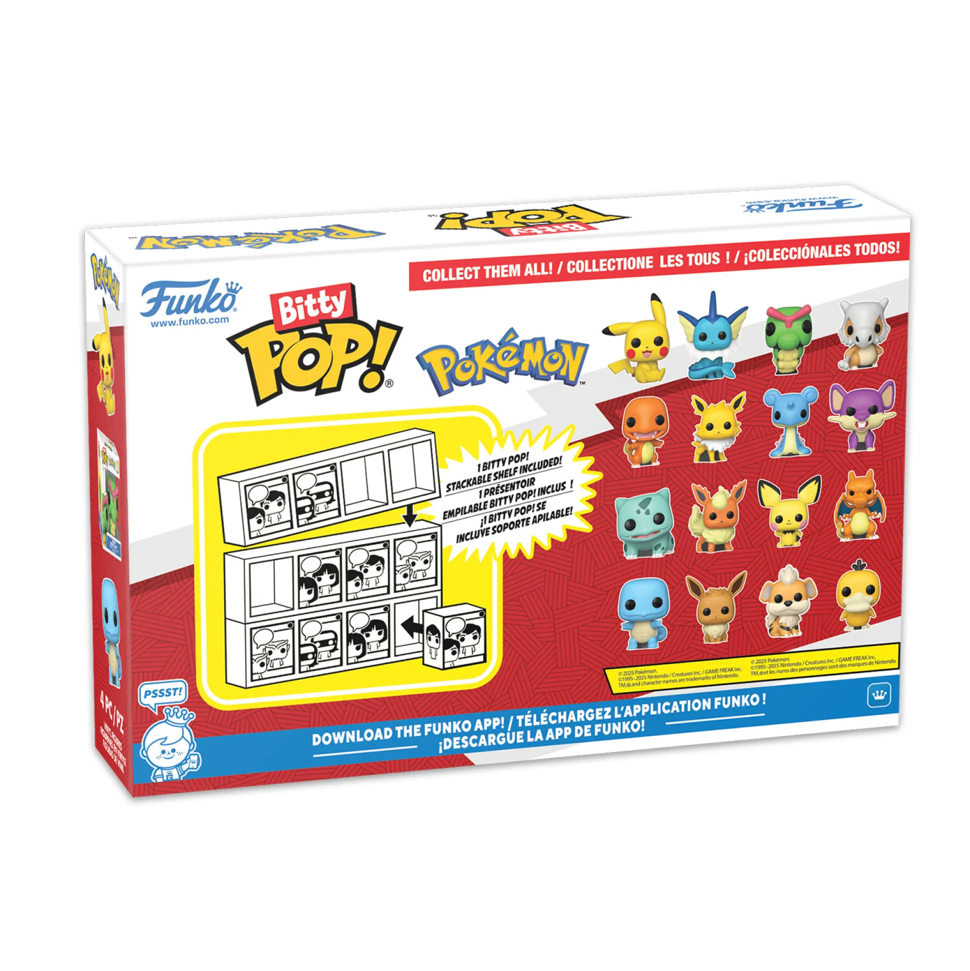 Pokemon - Pikachu en Vrienden Funko Bitty Pop 4-delige Figuren Set Serie 1