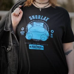 Pokemon - Snorlax College T-shirt zwart