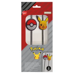Pokémon – Pikachu en Poké Ball Rietjes Set van 2