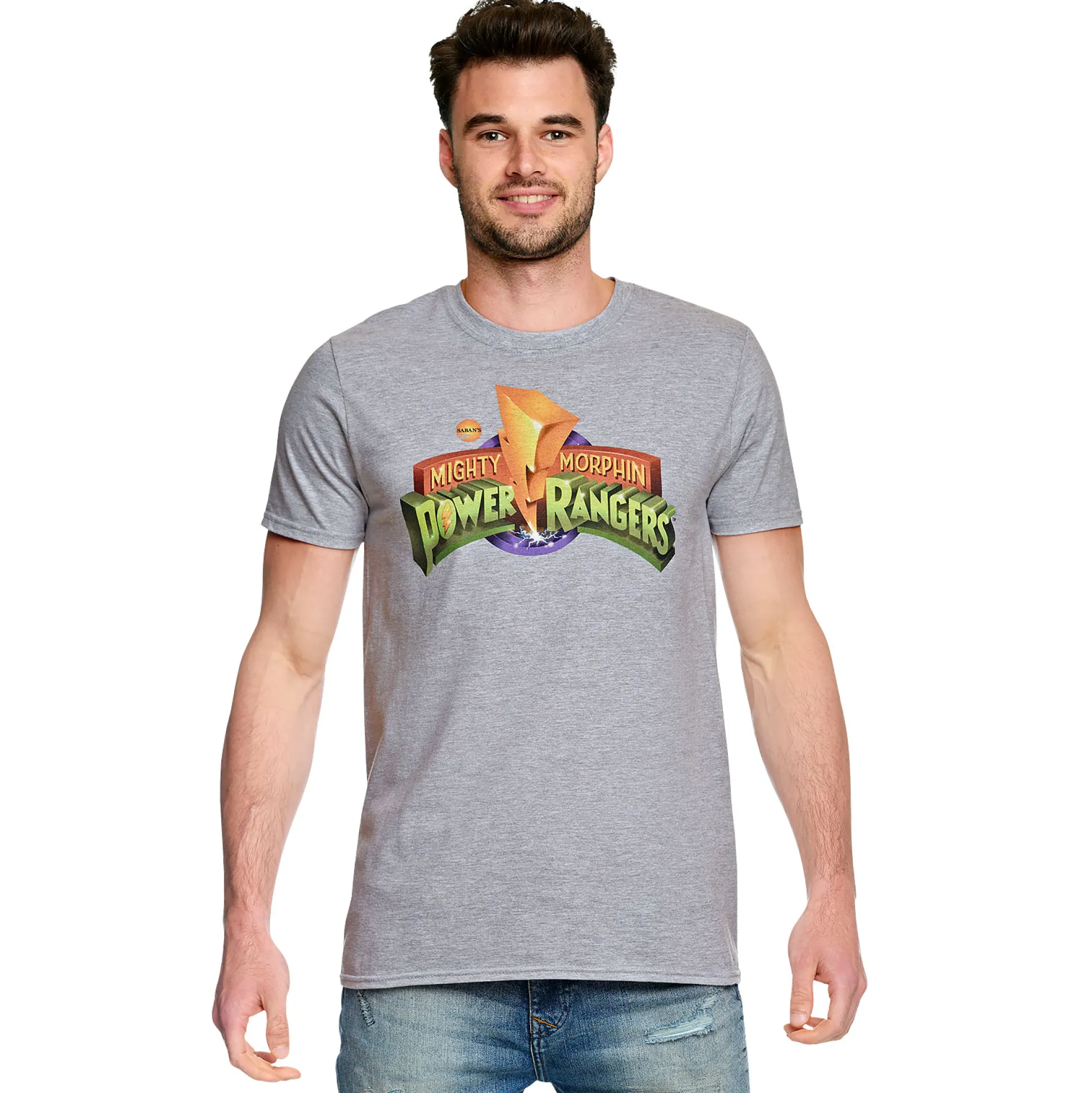 Power Rangers - Logo T-shirt grijs