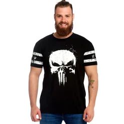 Punisher - Skull Logo T-Shirt met mouwprint zwart
