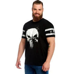 Punisher - Skull Logo T-Shirt met mouwprint zwart