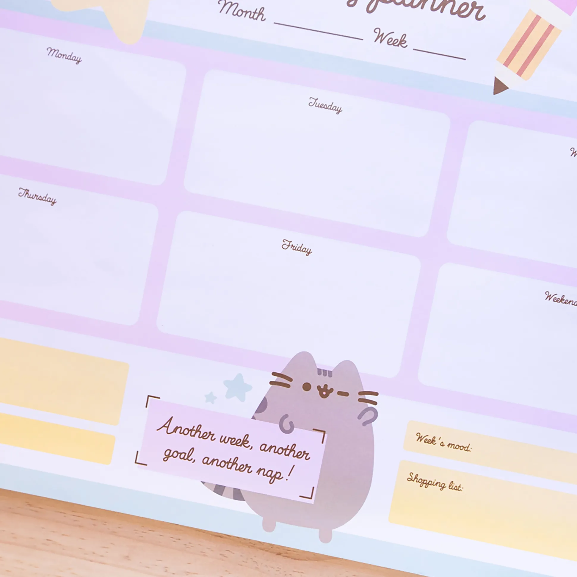 Pusheen - Eten en Slapen Weekplanner