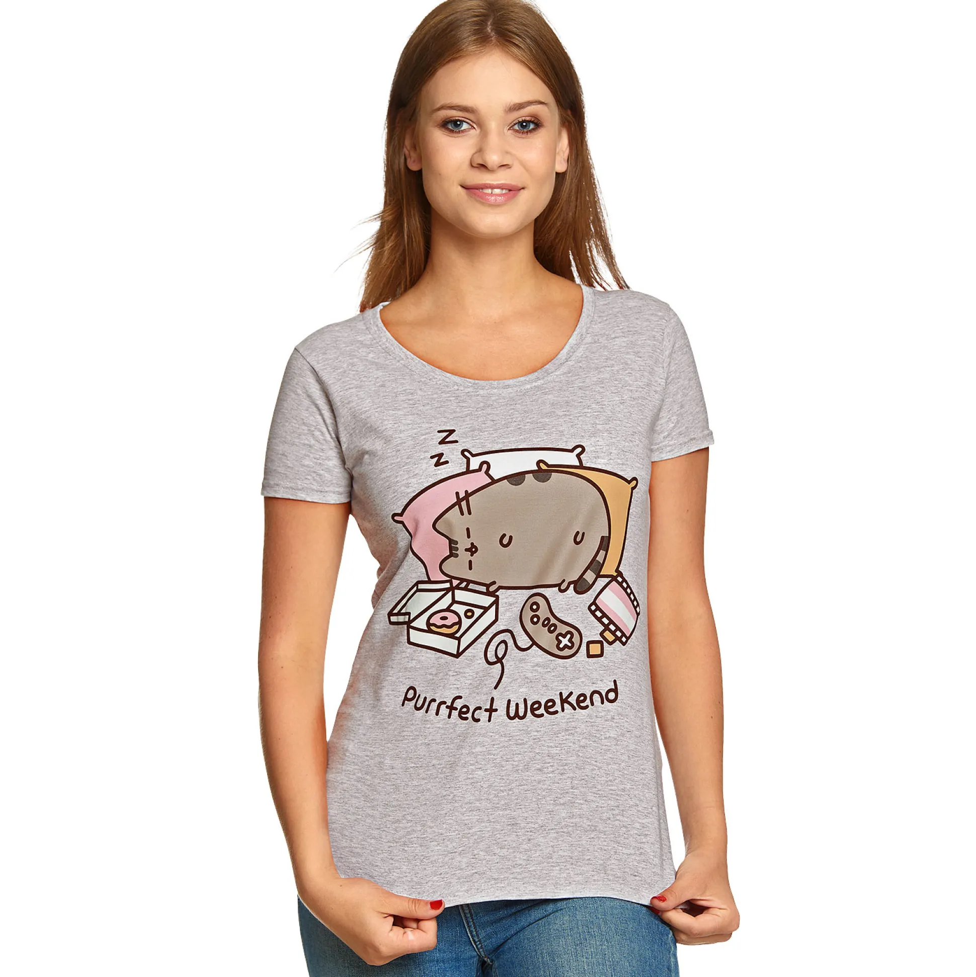 Pusheen - Purrfect Weekend Dames T-shirt grijs