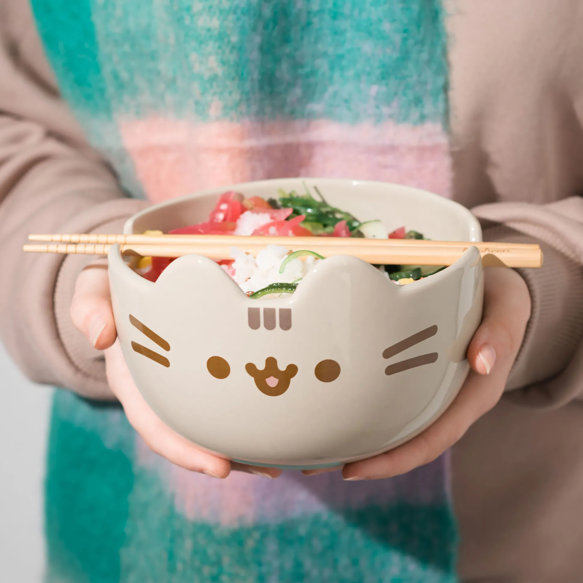 Pusheen - Ramenkom met eetstokjes