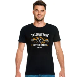 Ranch Logo T-shirt voor Yellowstone fans zwart