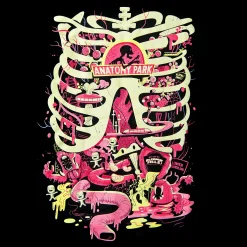 Rick en Morty - Anatomy Park T-shirt zwart