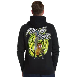 Rick en Morty - Portal Boyz Glow in the Dark Hoodie zwart