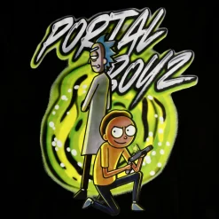 Rick en Morty - Portal Boyz Glow in the Dark Hoodie zwart