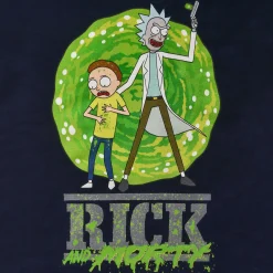 Rick en Morty - Portal T-shirt blauw