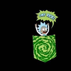 Rick en Morty - Tiny Pocket Rick T-shirt zwart