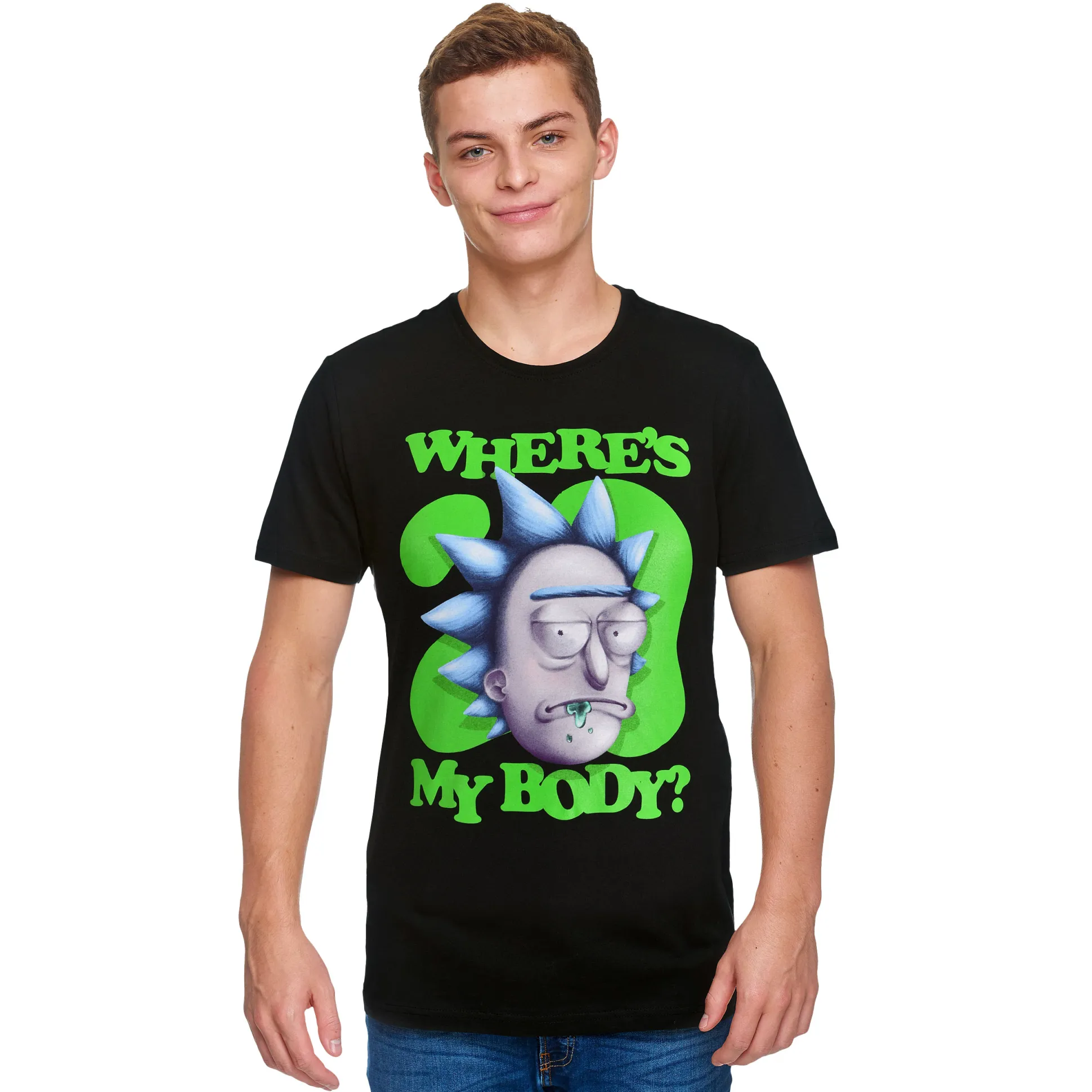 Rick en Morty - Where's My Body T-Shirt Zwart