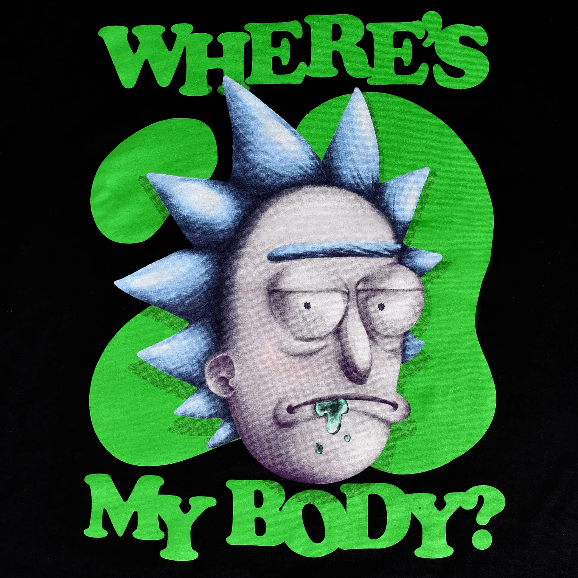 Rick en Morty - Where's My Body T-Shirt Zwart