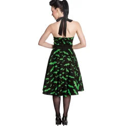 Rockabilly Jurk Bat zwart-groen