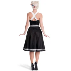 Rockabilly Jurk Siren met Riem Zwart