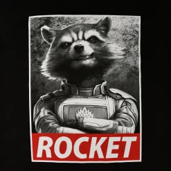 Rocket Raccoon T-Shirt Zwart - Marvel