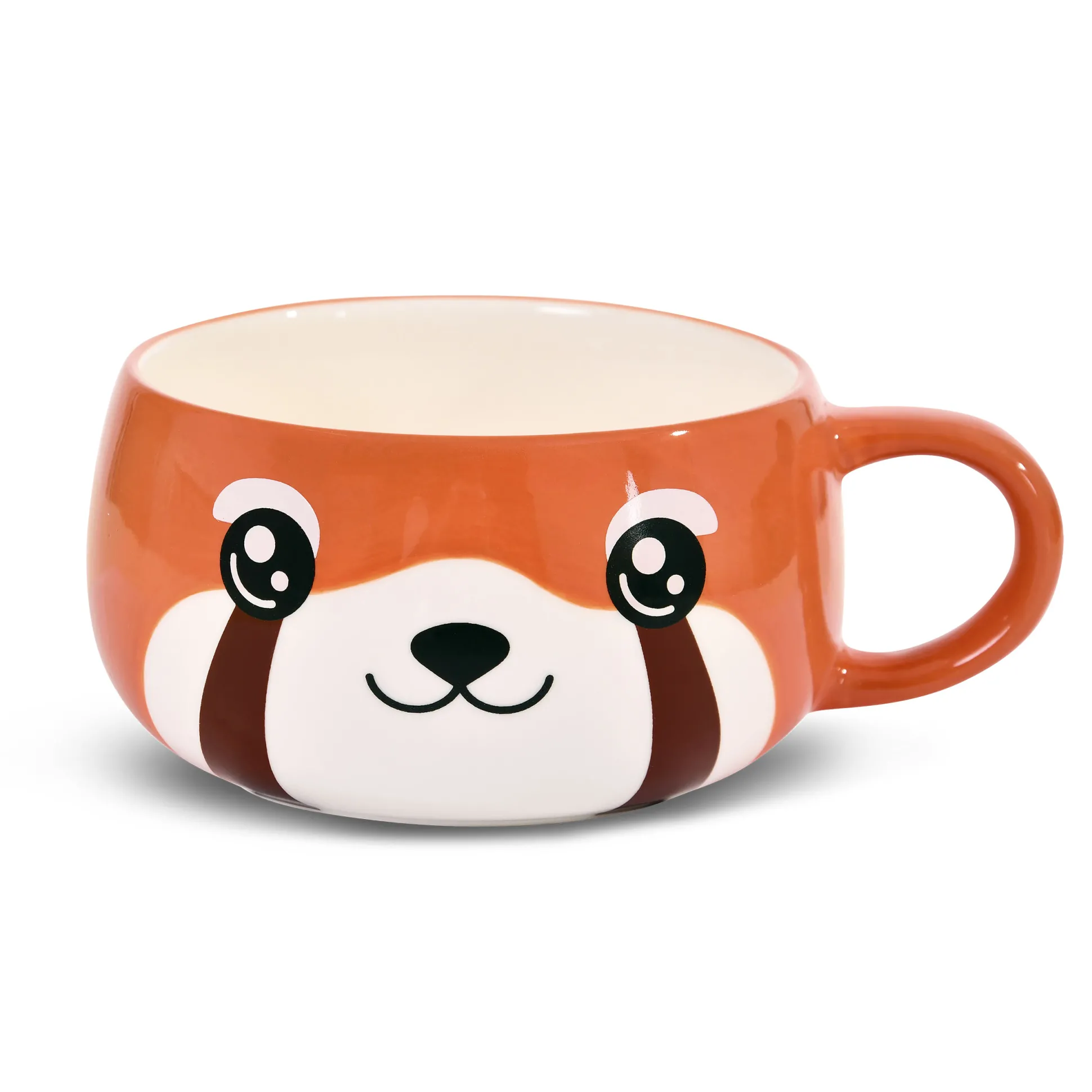 Rode Panda Kawaii Mok met Deksel voor Anime Fans