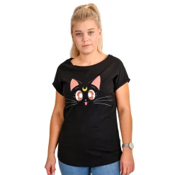 Sailor Moon - Luna Dames T-Shirt Zwart
