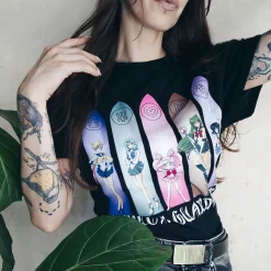 Sailor Moon - Sailor Guardians Outer Senshi zwart T-shirt