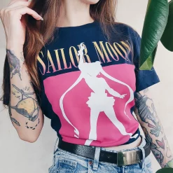 Sailor Moon - Silhouet T-Shirt Blauw