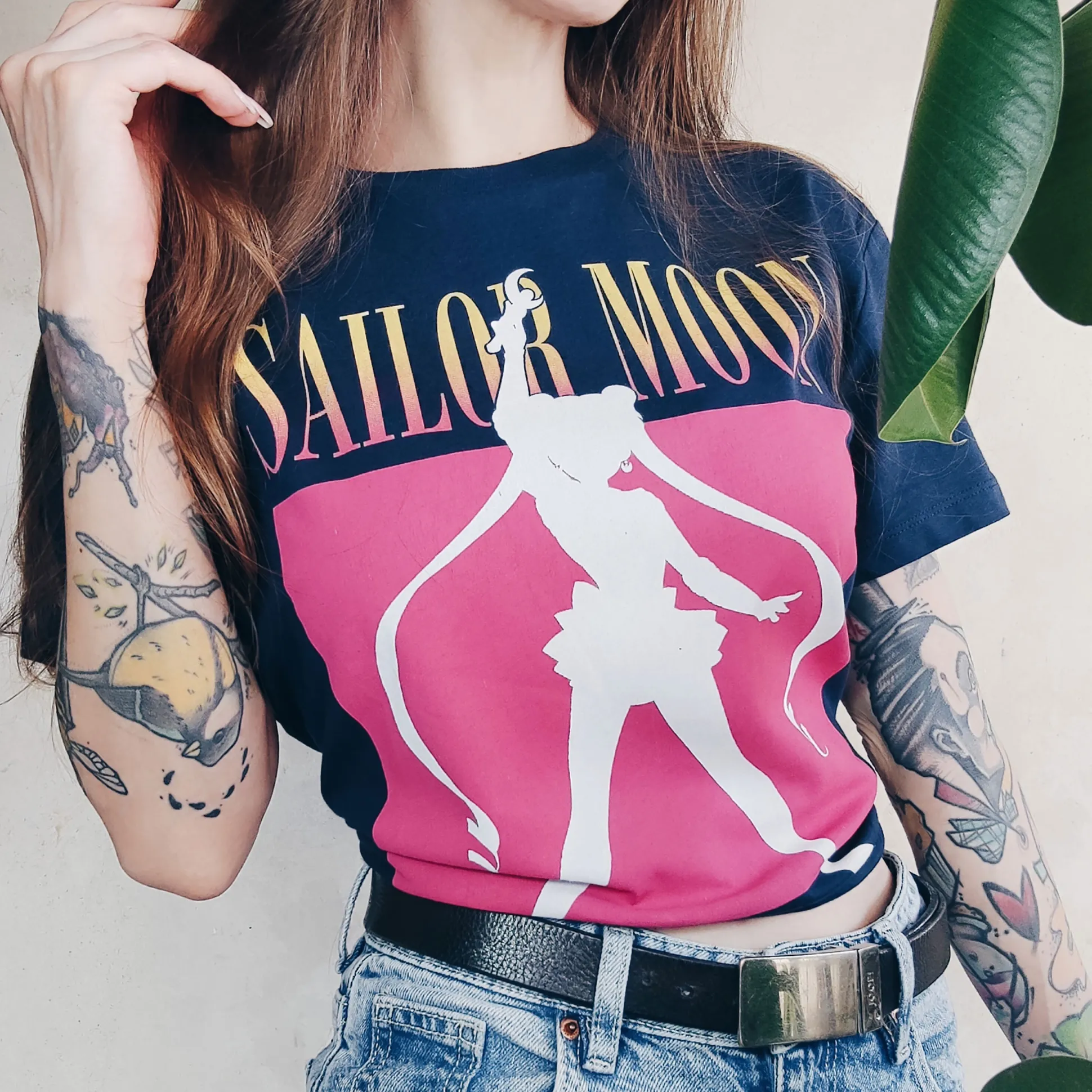 Sailor Moon - Silhouet T-Shirt Blauw