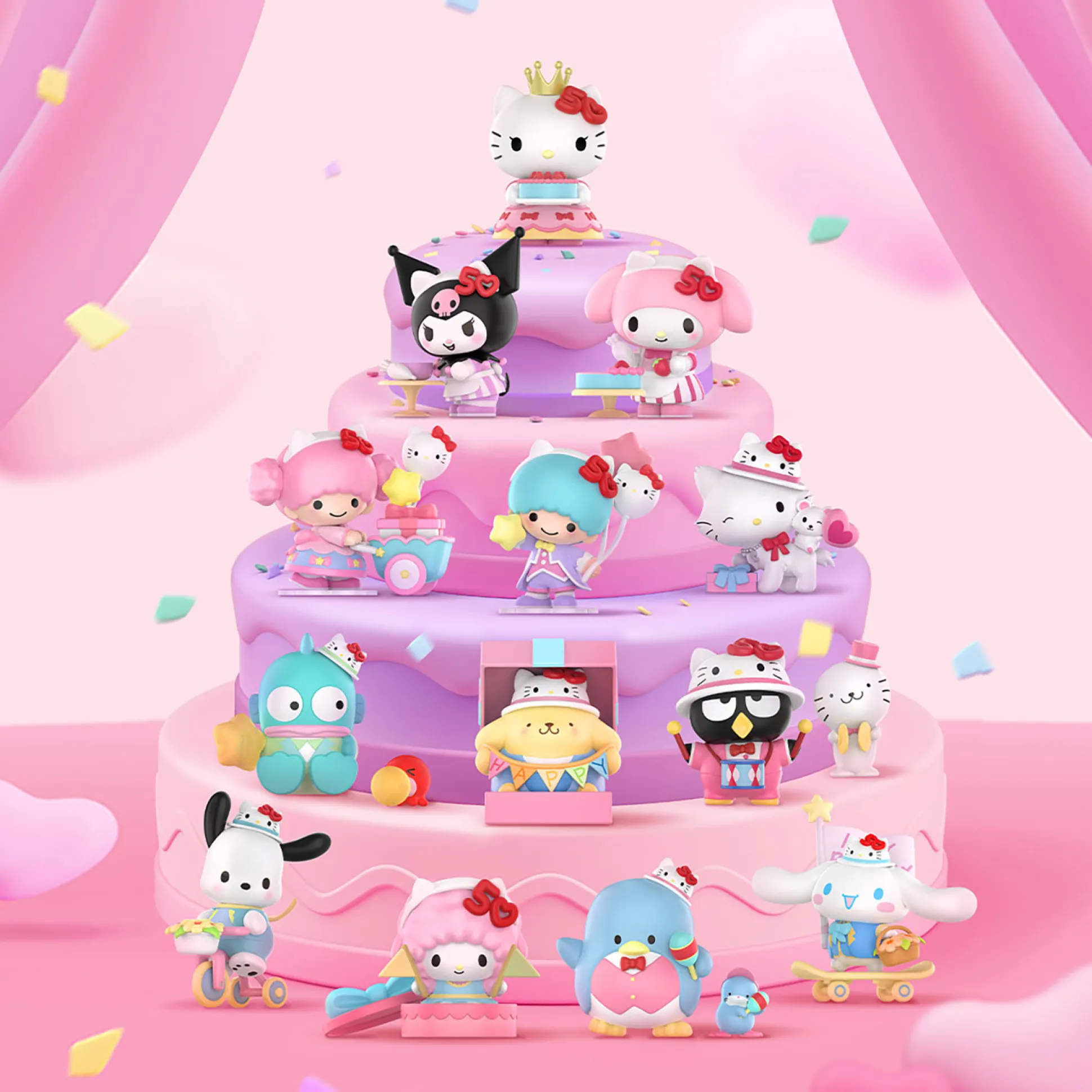 Sanrio - Personages Hello Kitty 50e Verjaardag Serie POP MART Mystery Figuur